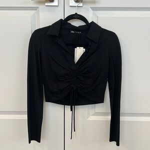 Zara Black Crop Top
